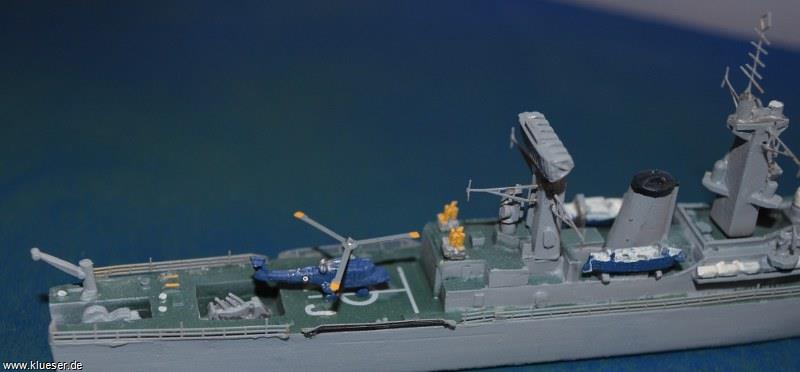 HMS Ajax F114 Ikara, Westland Wasp 1/700